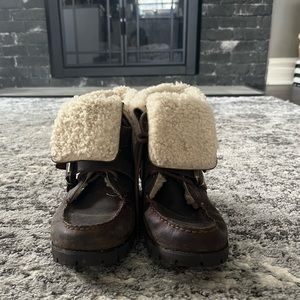 Ralph Lauren Zacha Shearling Leather Boots Size 7